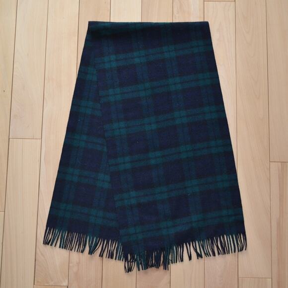 Pendleton Wool Scarf Authentic Blackwatch Tartan Green Blue - Picture 1 of 2